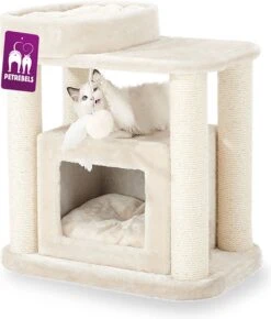 Petrebels Villa 64 Krabpaal - Creme - Modern - Stabiel - 60 X 40 X 64 Cm