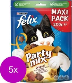 Felix Party Mix - Kattensnacks Original Mix - 5 X 200g 15 Felix Party Mix - Kattensnacks Original Mix - 5 X 200g -Kattenbenodigdheden 1048x1200