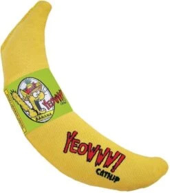 Yeowww! Chicata Banana - Speeltje Voor Katten Met Kattenkruid - De Meest Krachtige Catnip Ter Wereld – Onweerstaanbaar – Katoen – 17.7 Cm - Geel -Kattenbenodigdheden 1056x1200 2