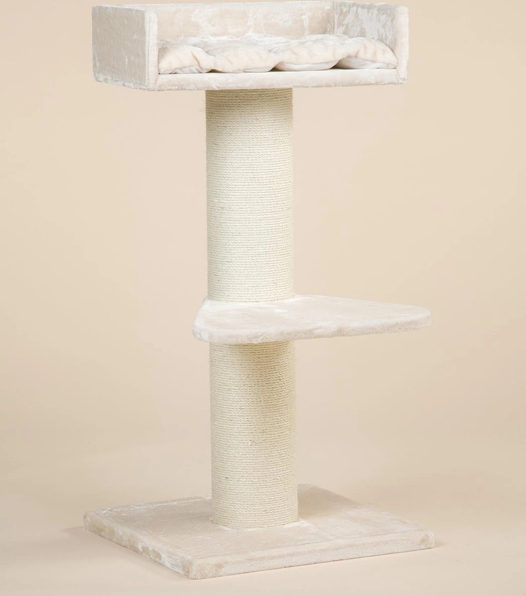 Krabpaal Voor Grote Katten Maine Coon Lounge Krabpaal - Beige - 60 X 60 X 120 Cm 4 Krabpaal Voor Grote Katten Maine Coon Lounge Krabpaal - Beige - 60 X 60 X 120 Cm - Afbeelding 2