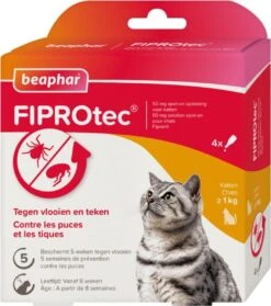 Beaphar Fiprotec Kat - Vlooienbestrijding - >1 Kg - 4 Pipetten