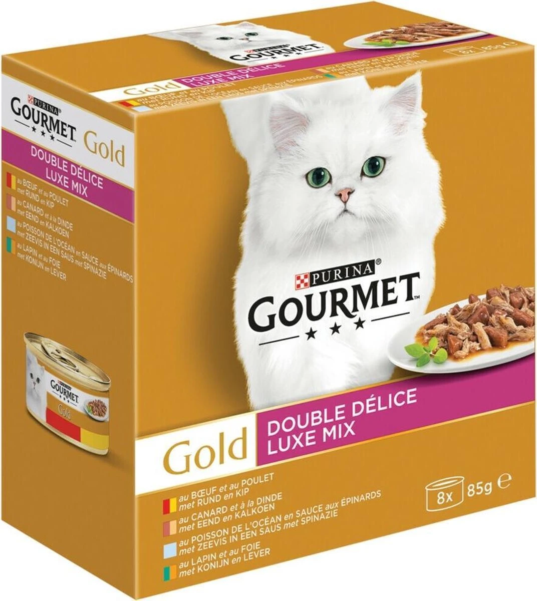 Gourmet Gold Luxe Mix - Kattenvoer Natvoer - Vis/Vlees - 48 X 85 G 9 Gourmet Gold Luxe Mix - Kattenvoer Natvoer - Vis/Vlees - 48 X 85 G - Afbeelding 7