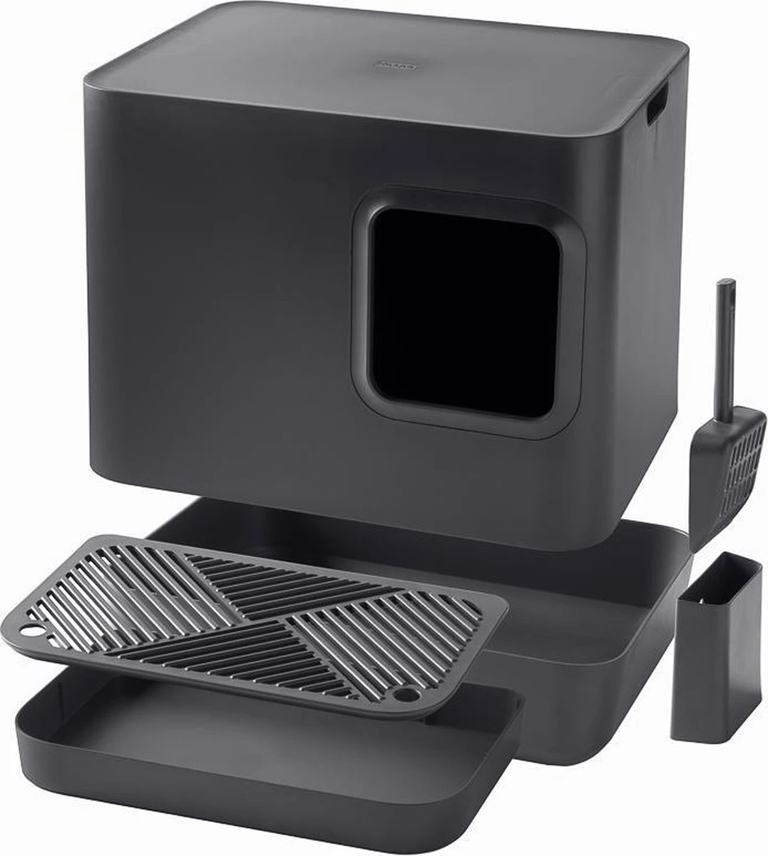 Hoopo® Dome Plus Kattenbak Grijs - Kattenbak - Kattenbakschep - 50x37.5x38cm - Grote Kattenbak 4 Hoopo® Dome Plus Kattenbak Grijs - Kattenbak - Kattenbakschep - 50x37.5x38cm - Grote Kattenbak - Afbeelding 2