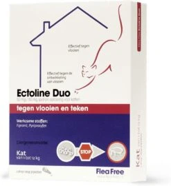 Flea Free Ectoline Duo Kat - Tegen Vlooien En Teken - 2 Pipetten 14 Flea Free Ectoline Duo Kat - Tegen Vlooien En Teken - 2 Pipetten -Kattenbenodigdheden 1097x1200