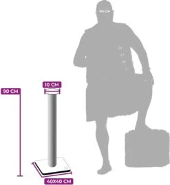 Petrebels Maine 90 Krabpaal - Cappuccino - 40 X 40 X 90 Cm - Extra Stabiel -Kattenbenodigdheden 1103x1200 2