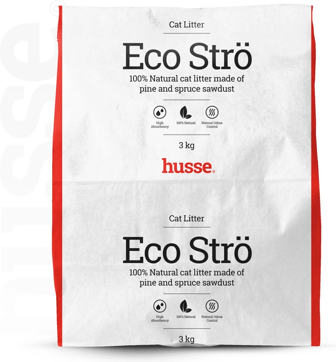 Husse Eco Stro Houtkorrels Kattenbakvulling 3 Kg 3 Husse Eco Stro Houtkorrels Kattenbakvulling 3 Kg