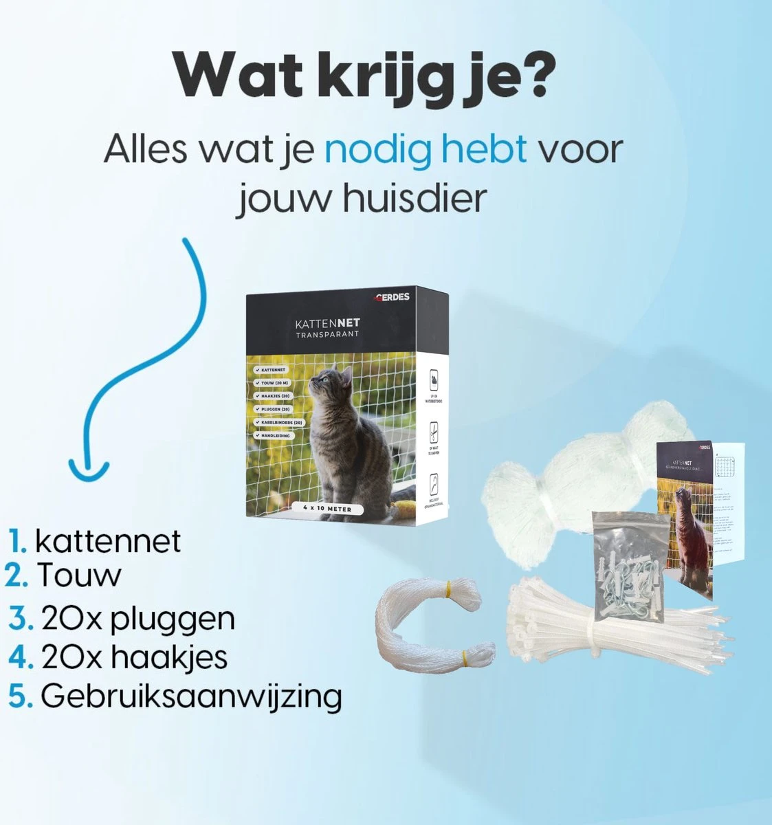 Kattennet Voor Balkon 4x10 Meter - Katten Gaas - Kattennet Balkon - Katten Net - Transparant 10 Kattennet Voor Balkon 4x10 Meter - Katten Gaas - Kattennet Balkon - Katten Net - Transparant - Afbeelding 8