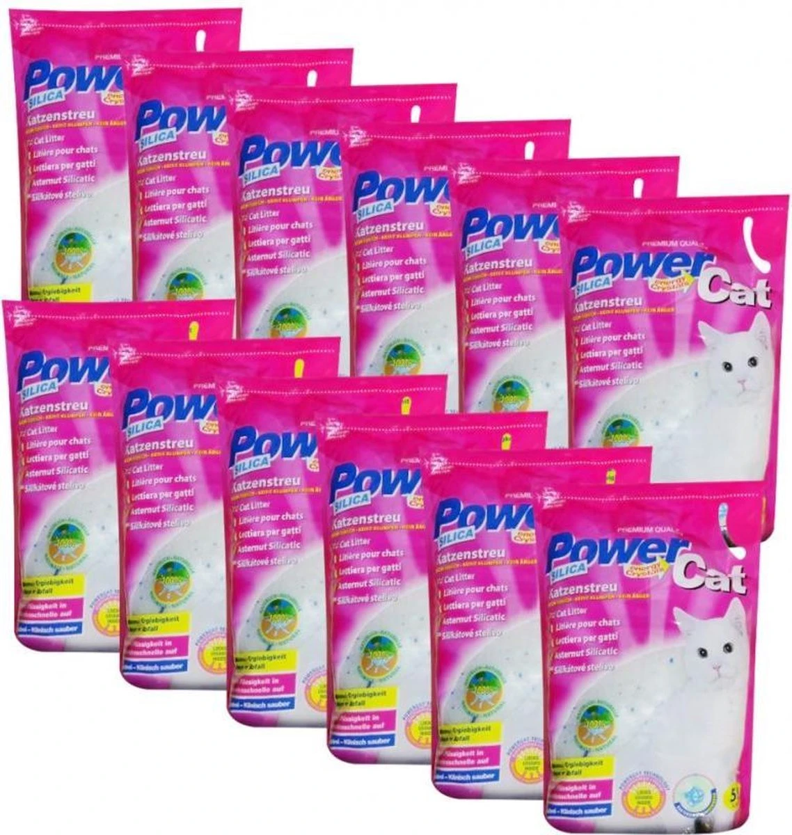 Merkloos PowerCat Silicaat Kattenbakvulling Met Energy Kristallen - 12 X 5L 6 Merkloos PowerCat Silicaat Kattenbakvulling Met Energy Kristallen - 12 X 5L - Afbeelding 4