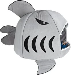 MikaMax Haai Hondenmand - Kattenmand - Dierenmand - Huisdierkussen - Mand Of Bed - Origineel - Extra Zacht Materiaal - 42 X 42 X 36 Cm -Kattenbenodigdheden 1140x1200 2