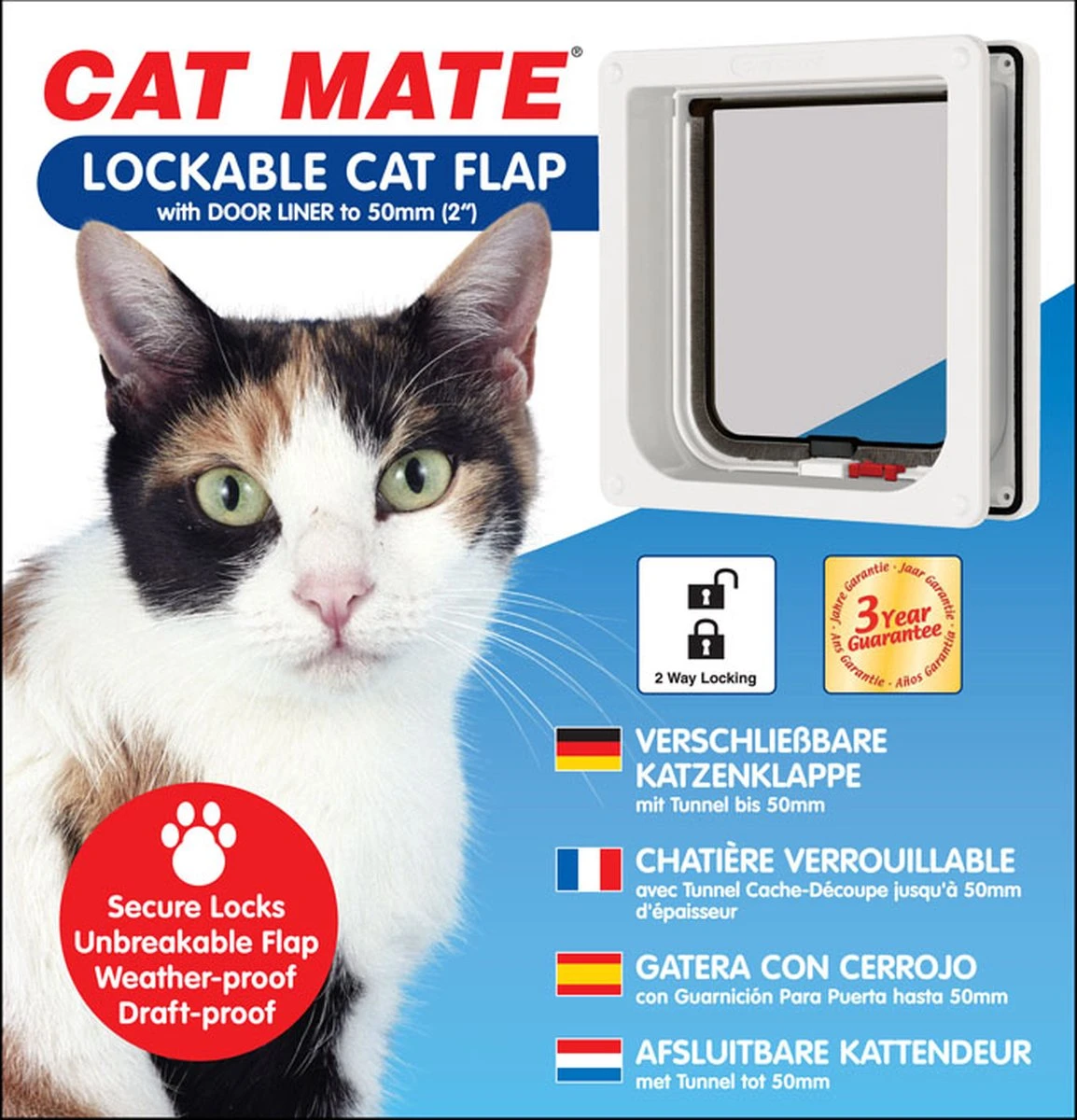 Cat Mate Kattenluik 234 Met Tweewegsluiting - Wit - 19,2 X 20cm 8 Cat Mate Kattenluik 234 Met Tweewegsluiting - Wit - 19,2 X 20cm - Afbeelding 6