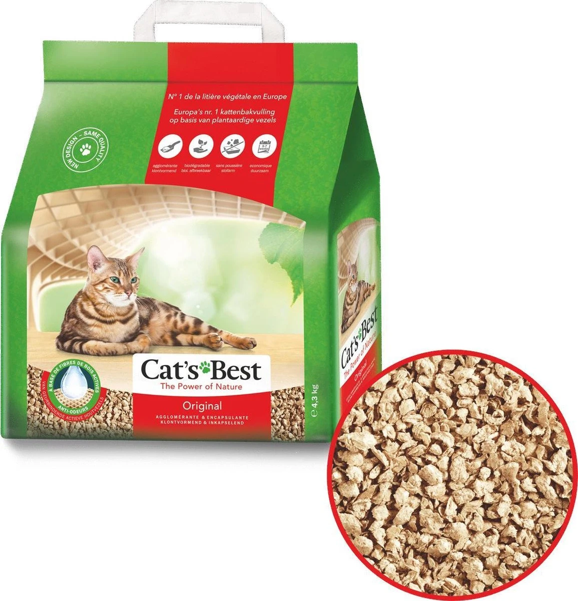 Cat's Best Oko Plus Korrels - Kattenbakvulling - 40 L 10 Cat's Best Oko Plus Korrels - Kattenbakvulling - 40 L - Afbeelding 8