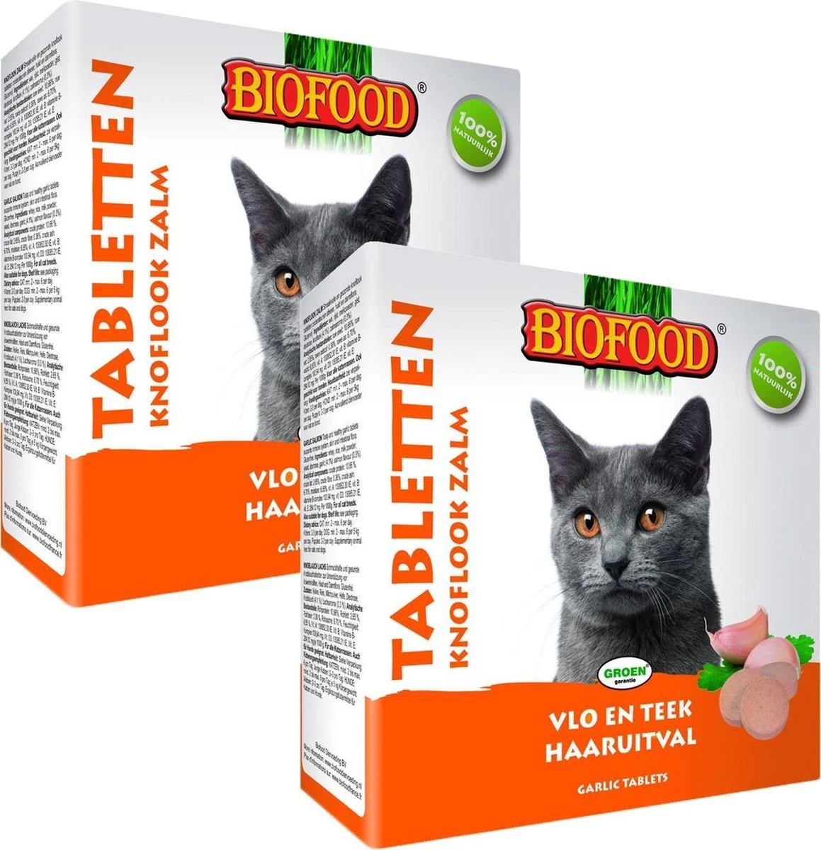 Biofood Vlo & Teek - Kat - Snack - Glutenvrij - Knoflook & Zalm - 2 X 60 Gr 3 Biofood Vlo & Teek - Kat - Snack - Glutenvrij - Knoflook & Zalm - 2 X 60 Gr