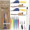 PRETTY KITTY Cat Toy Set Vegan: Grote 15-delige Kattenspeelset Met Kattenhengel, Nepveren En Kattenkruid Speelgoed Kat -Kattenbenodigdheden 1160x1200 4