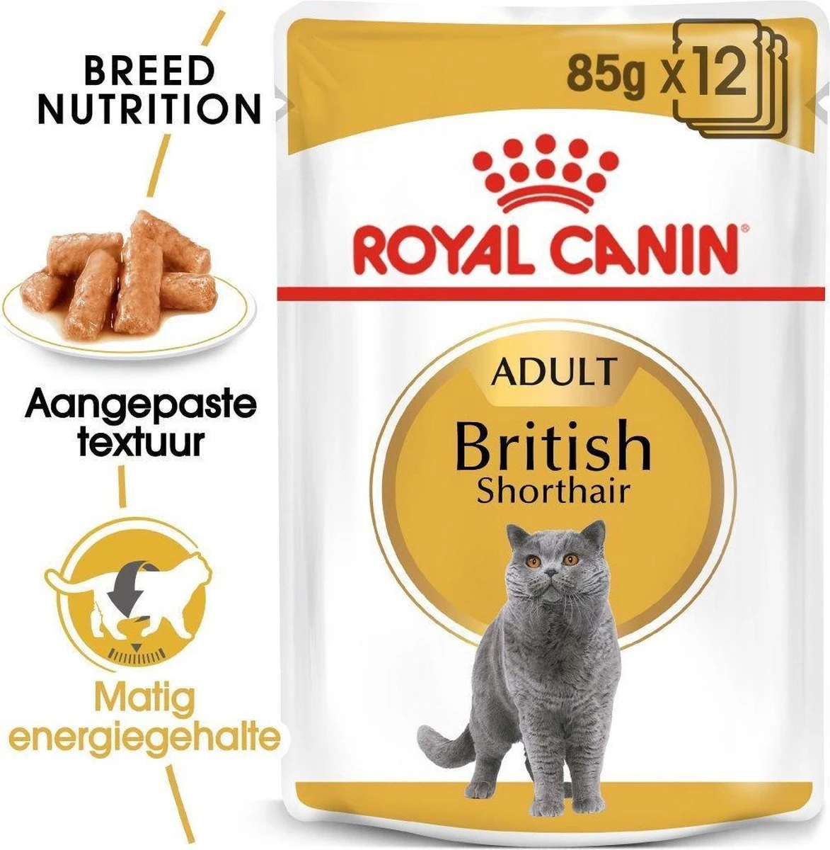 Royal Canin Fbn British Shorthair Adult Pouch - Kattenvoer - 12x85 G 11 Royal Canin Fbn British Shorthair Adult Pouch - Kattenvoer - 12x85 G - Afbeelding 9