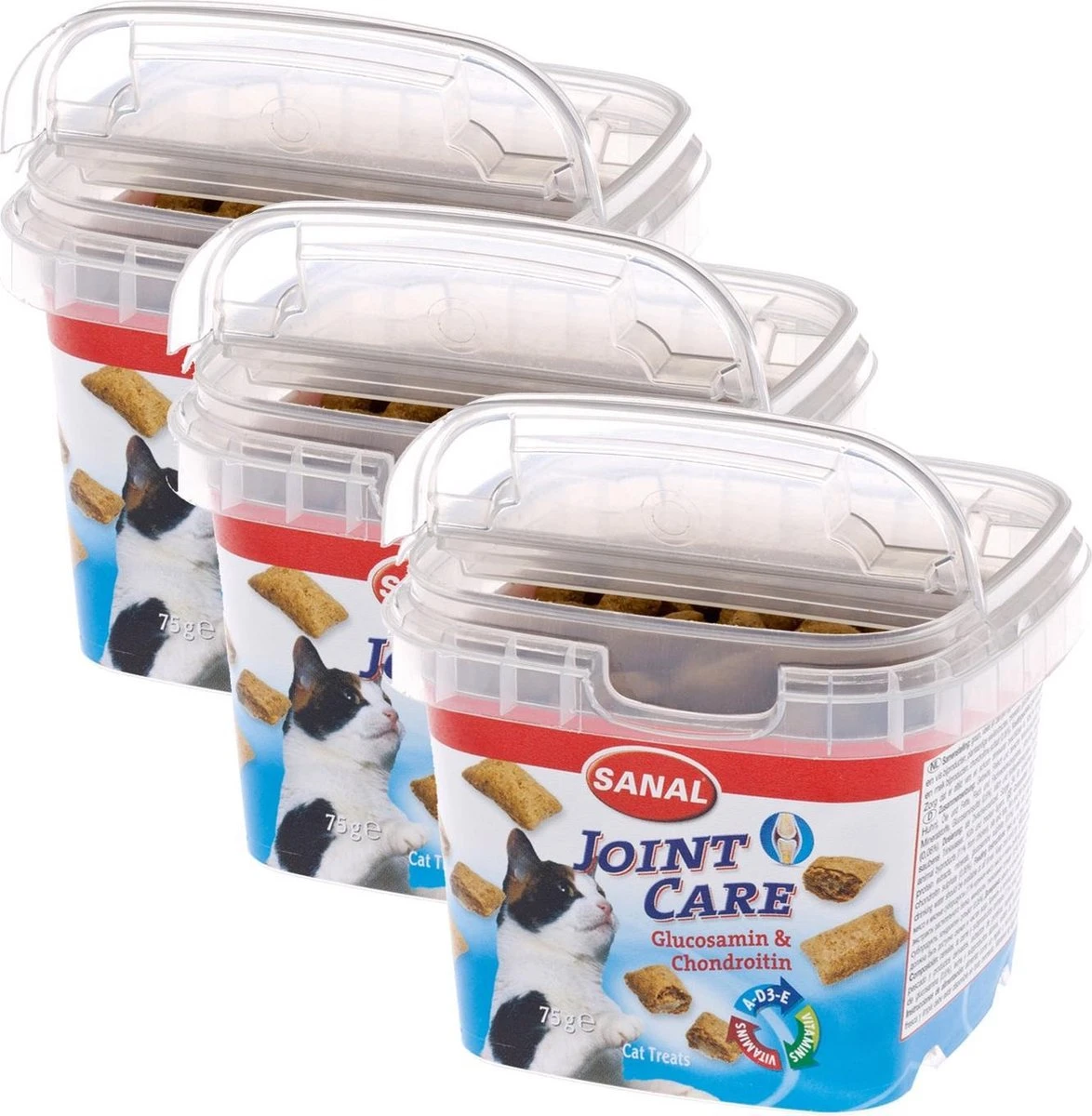 Sanal Joint Care - Kat - Snack - Chondroïtine & Glucosamine - 3 X 75 Gr 4 Sanal Joint Care - Kat - Snack - Chondroïtine & Glucosamine - 3 X 75 Gr - Afbeelding 2