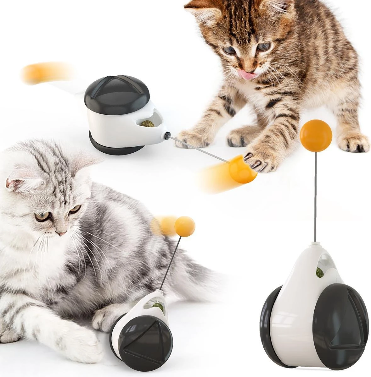 Balance Cat Toy - Katten Speelgoed - Intelligent - Draaiend Balletje Op Wielen - Balletje - Interactief Katten Speeltje - Kitten Bal 7 Balance Cat Toy - Katten Speelgoed - Intelligent - Draaiend Balletje Op Wielen - Balletje - Interactief Katten Speeltje - Kitten Bal - Afbeelding 5