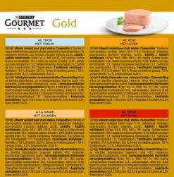 Gourmet Gold Mousse - Kattenvoer Natvoer - Met Tonijn, Lever, Kalkoen, Rund - 48 X 85 G -Kattenbenodigdheden 1180x1200