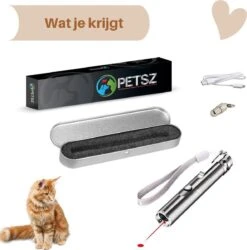 Laserpen - USB - Kattenspeeltjes - Zaklamp - Kat - Laser - Kattenspeelgoed - RVS Opbergblikje -Kattenbenodigdheden 1184x1200 4