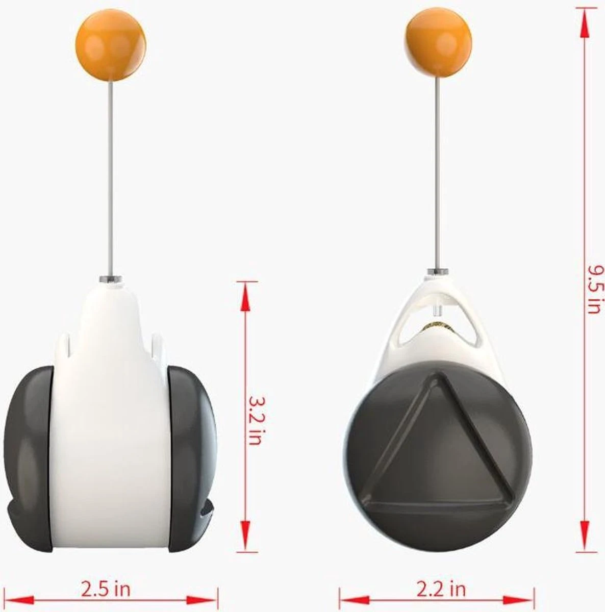 Balance Cat Toy - Katten Speelgoed - Intelligent - Draaiend Balletje Op Wielen - Balletje - Interactief Katten Speeltje - Kitten Bal 5 Balance Cat Toy - Katten Speelgoed - Intelligent - Draaiend Balletje Op Wielen - Balletje - Interactief Katten Speeltje - Kitten Bal - Afbeelding 3