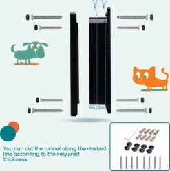 Nobleza Kattenluik Met Tunnel - 4 Vergrendelingsstanden - Weerbestendig - Binnen En Buiten - 28.5 X 25 Cm - Maat XL - Zwart 19 Nobleza Kattenluik Met Tunnel - 4 Vergrendelingsstanden - Weerbestendig - Binnen En Buiten - 28.5 X 25 Cm - Maat XL - Zwart -Kattenbenodigdheden 1190x1200 9
