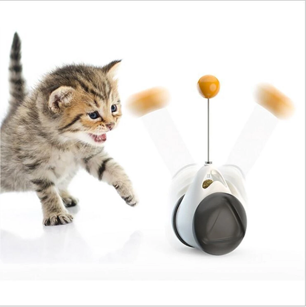 Balance Cat Toy - Katten Speelgoed - Intelligent - Draaiend Balletje Op Wielen - Balletje - Interactief Katten Speeltje - Kitten Bal 3 Balance Cat Toy - Katten Speelgoed - Intelligent - Draaiend Balletje Op Wielen - Balletje - Interactief Katten Speeltje - Kitten Bal