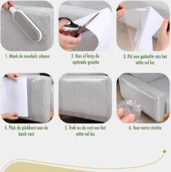 DynaBright Anti Krab Vellen Voor Kat En Hond - 8 XL Vellen – 43.2 X 30.5cm - Tegen Krabben – Bank Bescherming – Meubelbescherming – Krabpaal Voor Katten – Anti Scratch – Transparant - Plakfolie -Kattenbenodigdheden 1197x1200 5