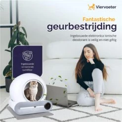 Viervoeter™ Kattenbak Zelfreinigend – Automatische Kattenbak – Zelfreinigende Kattenbak – Anti-geur – 53x58x55cm – Bedienen Via App – 65 Liter 14 Viervoeter™ Kattenbak Zelfreinigend – Automatische Kattenbak – Zelfreinigende Kattenbak – Anti-geur – 53x58x55cm – Bedienen Via App – 65 Liter -Kattenbenodigdheden 1198x1200 8