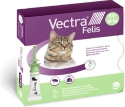 VECTRA Felis - Vlooiendruppels - Voor Katten 0.6 T/m 10 Kg - 3 Pipetten -Kattenbenodigdheden 1200x1023