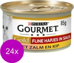 Gourmet Gold Fijne Hapjes - Kattenvoer Natvoer - Zalm & Kip - 24 X 85 Gr 20 Gourmet Gold Fijne Hapjes - Kattenvoer Natvoer - Zalm & Kip - 24 X 85 Gr -Kattenbenodigdheden 1200x1025 3