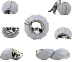 Merkloos Kattenmand Multifunctioneel – Kattenspeelgoed Speeltunnel Kattenhuis – Kattenhol Rond Kattenspeeltjes Kattentunnel - Cat Cave Donut - Grijs Vilt 8 Merkloos Kattenmand Multifunctioneel – Kattenspeelgoed Speeltunnel Kattenhuis – Kattenhol Rond Kattenspeeltjes Kattentunnel - Cat Cave Donut - Grijs Vilt -Kattenbenodigdheden 1200x1033 7