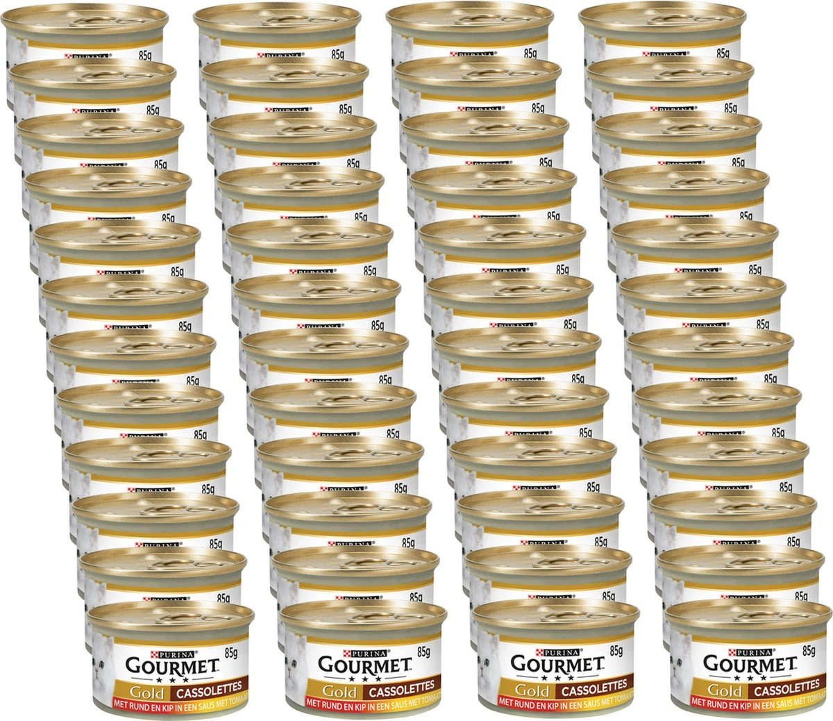 Gourmet Gold Cassolettes 85 G - Kattenvoer - 48 X Rund&Tomaat 4 Gourmet Gold Cassolettes 85 G - Kattenvoer - 48 X Rund&Tomaat - Afbeelding 2