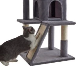 ACAZA Krabpaal, Kattenboom Met Krabbord En Huisjes Voor Meerdere Katten, Lichtgrijs 13 ACAZA Krabpaal, Kattenboom Met Krabbord En Huisjes Voor Meerdere Katten, Lichtgrijs -Kattenbenodigdheden 1200x1039 1