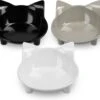 Navaris Voerbakjes Voor Katten - Set Van 3 Voer- En Waterbakken - Met Kattenkopjes Vorm - Antislip - Etensbakjes In Grijs, Wit En Zwart 2 Navaris Voerbakjes Voor Katten - Set Van 3 Voer- En Waterbakken - Met Kattenkopjes Vorm - Antislip - Etensbakjes In Grijs, Wit En Zwart -Kattenbenodigdheden 1200x1047 2