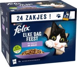 Felix Elke Dag Feest Mix Selectie In Gelei Kattenvoer Nat 4(24-pack) -Kattenbenodigdheden 1200x1055 2