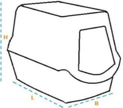 Trixie Berto Kattenbak Overdekt Met Zeef Scheidingssysteem Taupe - 59X39X42 CM -Kattenbenodigdheden 1200x1061 4