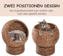 PawHut Kattenmand Rotan Kattennest Kattenbed Met Kussen Huisdierbed Bruin D30-104 19 PawHut Kattenmand Rotan Kattennest Kattenbed Met Kussen Huisdierbed Bruin D30-104 -Kattenbenodigdheden 1200x1062 5