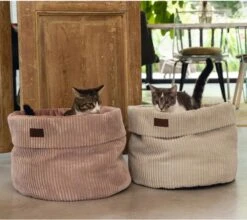 Designed By Lotte Kattenmand Ribbed Lichtgrijs 50 X 50 X 35 Cm -Kattenbenodigdheden 1200x1068 4