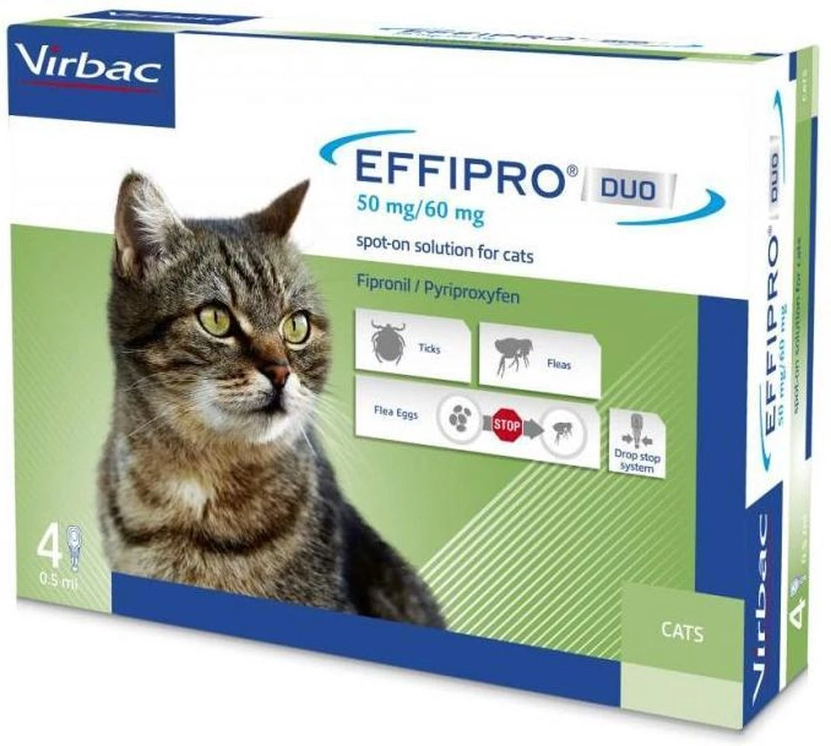 Virbac Effipro DUO Spot-On Kleine Kat (1 T/m 6 Kg) - 4 Pipetten 6 Virbac Effipro DUO Spot-On Kleine Kat (1 T/m 6 Kg) - 4 Pipetten - Afbeelding 4