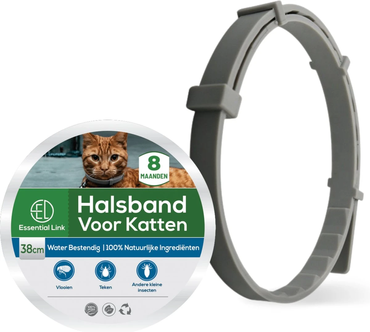 Essential Link Teken- En Vlooienband - Vlooienband Kat – Anti Vlooien – Vlooienmiddel - Tekenband - Diervriendelijk 3 Essential Link Teken- En Vlooienband - Vlooienband Kat – Anti Vlooien – Vlooienmiddel - Tekenband - Diervriendelijk