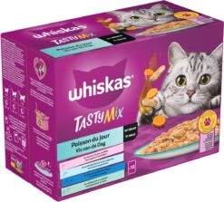 Whiskas 1+ Natvoer - Tasty Mix - Vis Van De Dag In Saus - Maaltijdzakjes 48 X 85 G 11 Whiskas 1+ Natvoer - Tasty Mix - Vis Van De Dag In Saus - Maaltijdzakjes 48 X 85 G -Kattenbenodigdheden 1200x1085 1