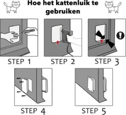 DOWO® - Kattenklep - Kattenluik - Kattenluikje - 4-weg Huisdierklep, Eenvoudige Installatie Kattendeur Huisdierendeur Aan De Muur, Houten Deur, Upvc Binnendeur, Baksteenwanden, Houten Deuren (M - Buitenmaat 20x22 Cm) 15 DOWO® - Kattenklep - Kattenluik - Kattenluikje - 4-weg Huisdierklep, Eenvoudige Installatie Kattendeur Huisdierendeur Aan De Muur, Houten Deur, Upvc Binnendeur, Baksteenwanden, Houten Deuren (M - Buitenmaat 20x22 Cm) -Kattenbenodigdheden 1200x1092 3