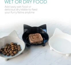 Navaris Voerbakjes Voor Katten - Set Van 3 Voer- En Waterbakken - Met Kattenkopjes Vorm - Antislip - Etensbakjes In Grijs, Wit En Zwart 15 Navaris Voerbakjes Voor Katten - Set Van 3 Voer- En Waterbakken - Met Kattenkopjes Vorm - Antislip - Etensbakjes In Grijs, Wit En Zwart -Kattenbenodigdheden 1200x1103