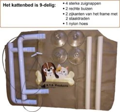 Merkloos Kattenhangmat – Hangmat Kat – Kattenmand Raam – Kattenkussen – Kattenbed – Poezenmand – Beige 14 Merkloos Kattenhangmat – Hangmat Kat – Kattenmand Raam – Kattenkussen – Kattenbed – Poezenmand – Beige -Kattenbenodigdheden 1200x1111 1