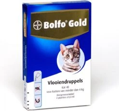 Bayer Bolfo Gold 40 Anti Vlooienmiddel - Kat - 0 Tot 4 Kg - 2 Pipetten