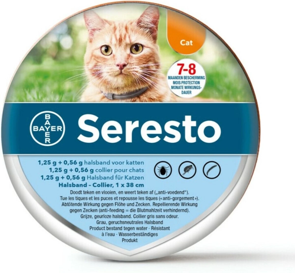 Seresto Teken- En Vlooienband - Anti Tekenmiddel - Kat - 38 Cm 3 Seresto Teken- En Vlooienband - Anti Tekenmiddel - Kat - 38 Cm