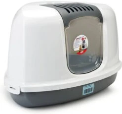 Savic Hoek Kattenbak Nestor Grijs / Wit - 58.5X45.5X40 CM -Kattenbenodigdheden 1200x1116 6
