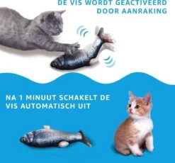 TwinQ Dansende Vis - Bewegende Vis Met Kattenkruid - Kattenspeeltjes - USB Oplaadbaar - Speelgoed Voor Katten - Incl. Kattenlampje -Kattenbenodigdheden 1200x1116 8