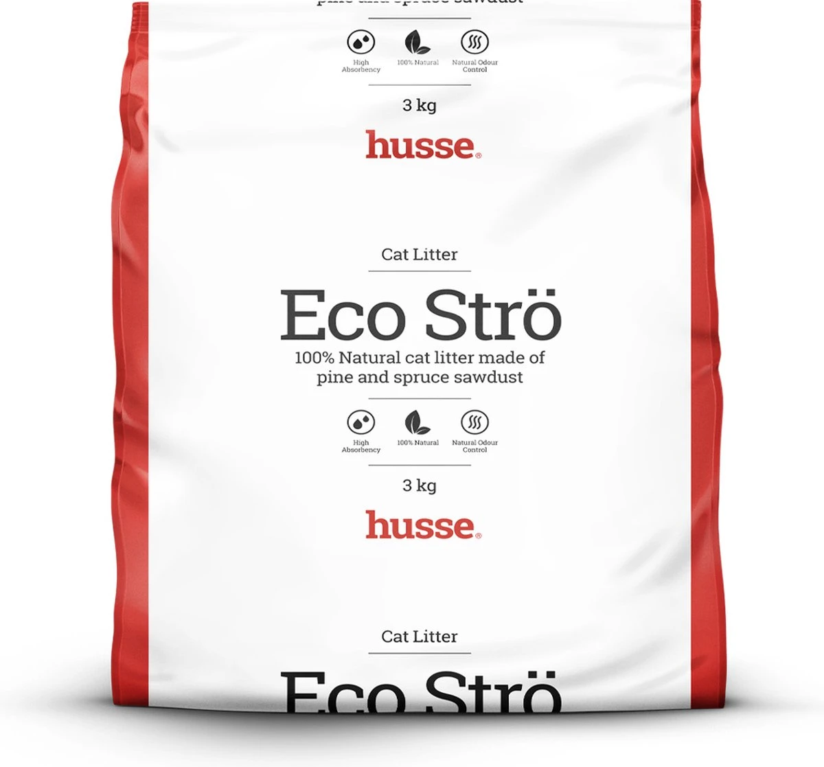 Husse Eco Stro Houtkorrels Kattenbakvulling 3 Kg 4 Husse Eco Stro Houtkorrels Kattenbakvulling 3 Kg - Afbeelding 2