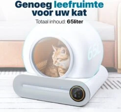 BOME Automatische Kattenbak - Zelfreinigende Kattenbak - Met App En Touchscreen - 65L -Kattenbenodigdheden 1200x1117 8