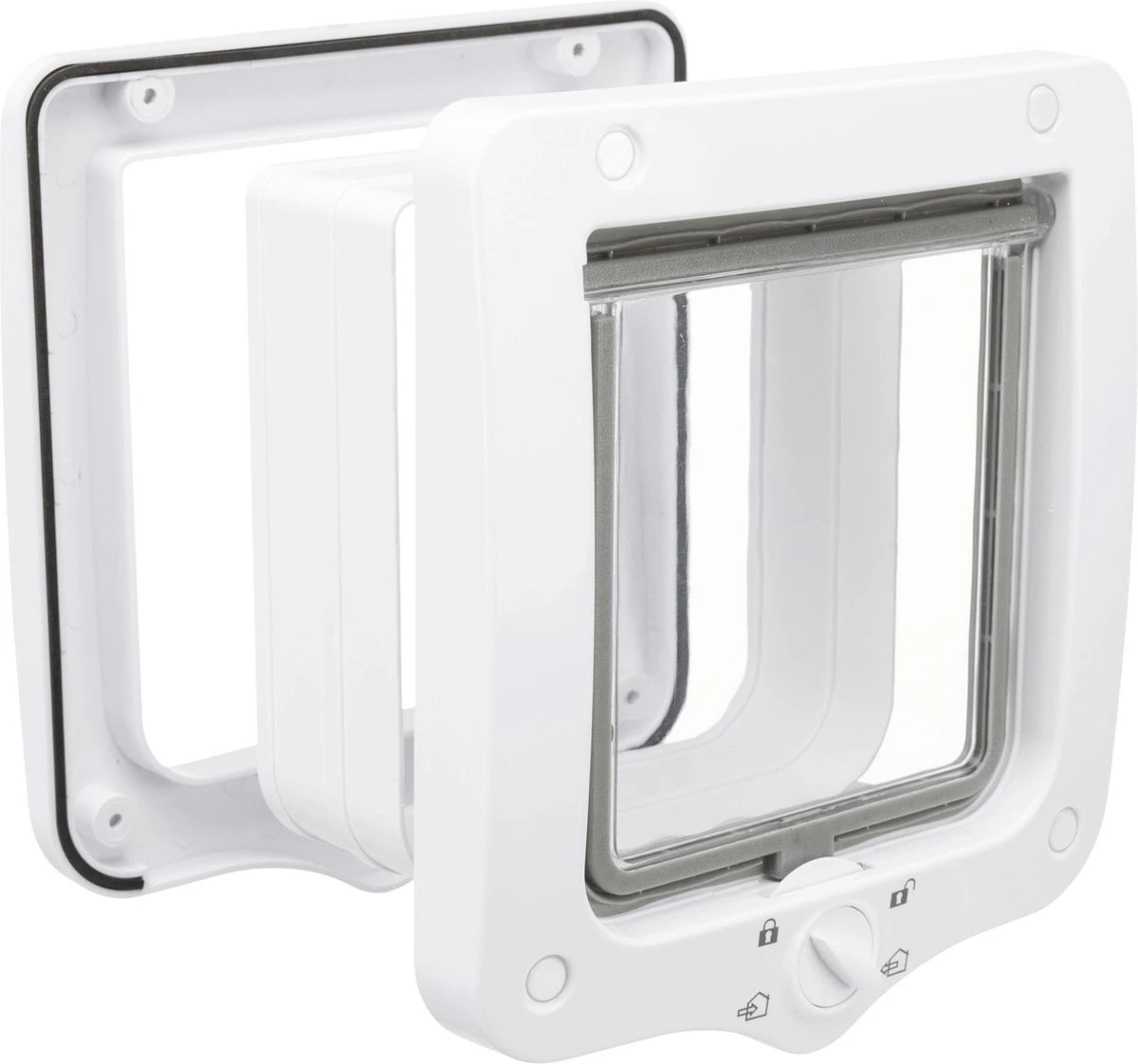 Trixie 4-weg Kattenluik Met Tunnel - Wit - 20 X 22 Cm 5 Trixie 4-weg Kattenluik Met Tunnel - Wit - 20 X 22 Cm - Afbeelding 3